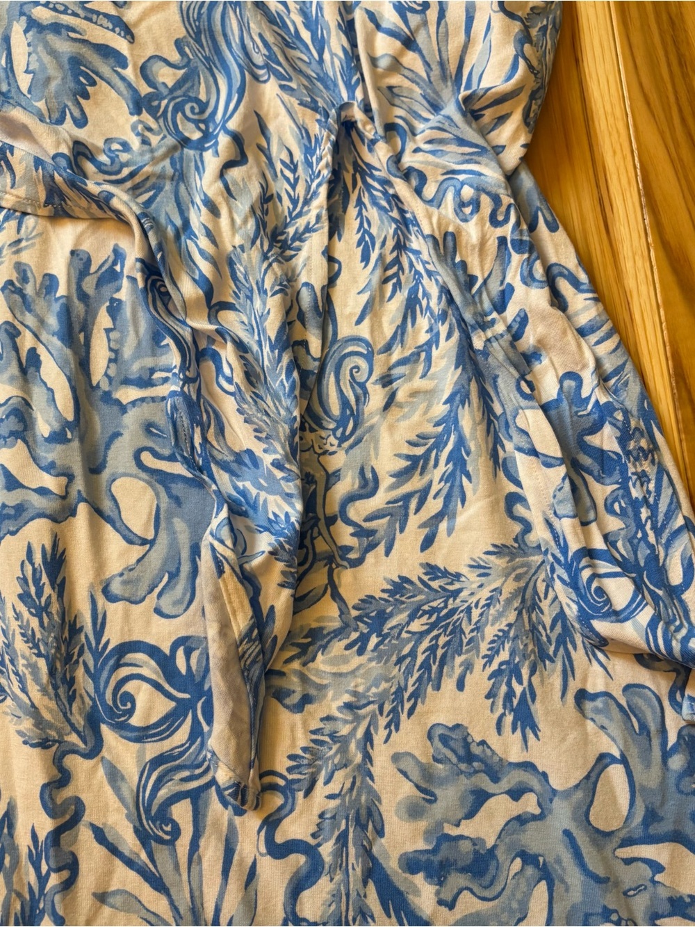 Lilly Pulitzer Inka Resort White Aqua Lounge Dress - Picture 5 of 12